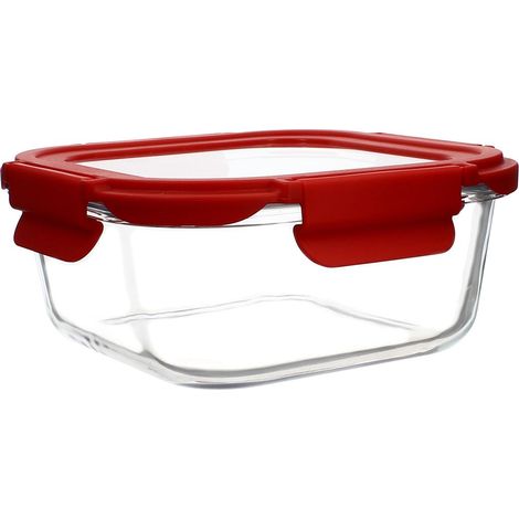 Boîte hermétique carré en verre 800ml, CRISTAL (1/5)