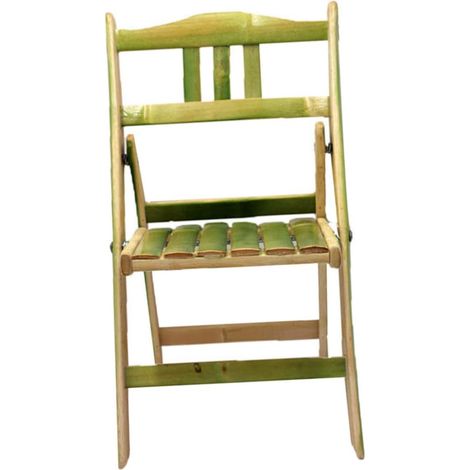 Chaise Pliante en Bambou, Chaises Pliantes Portables, 26x29x47cm (1/4)