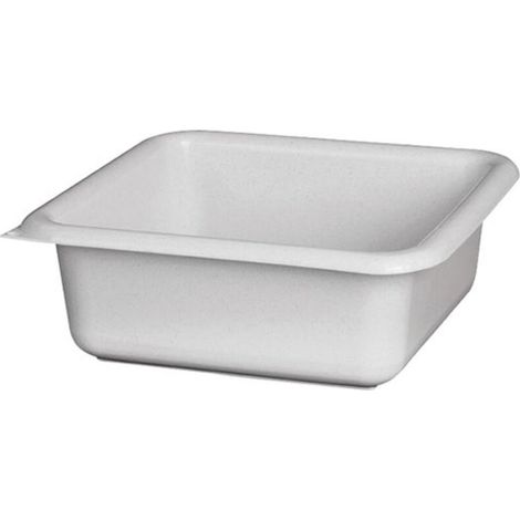 ALUMINIUM ET PLASTIQUE CUVETTE CARRÉE 20CM 1.5L GRIS MOUCHETÉ RIVCCA20
