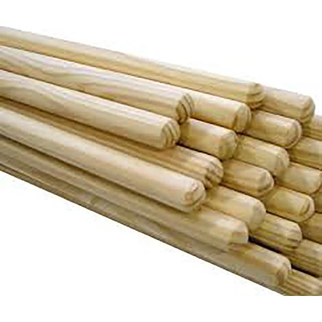 Rs Pro – Manche à balais en bois naturel 1.4m – Diamètre 28.5mm – Pour tête de brosse – Outil d'entretien professionnel