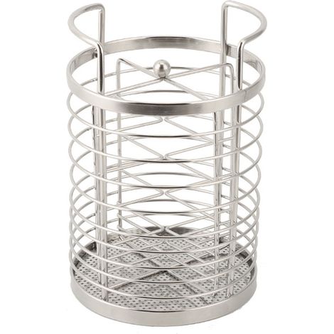 Porte-baguettes en acier inoxydable, ustensiles de cuisine, pour comptoir, lavable au lave-vaisselle, panier à baguettes, support de séchage de cuillères (1/5)