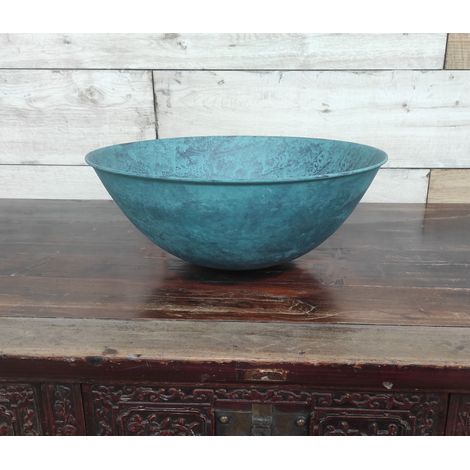 Waschbecken Kupfer handgeschmiedet 41x16,5 cm (1/5)