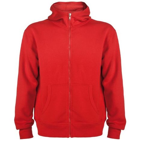 Sudadera deportiva antipilling con capucha cuello alto y cremallera MONTBLANC 7/8 Rojo