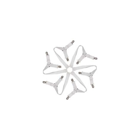 Tendeur Drap Housse 6‑voies Sangle Élastique Réglable pour Matelas Ronds & Carrés