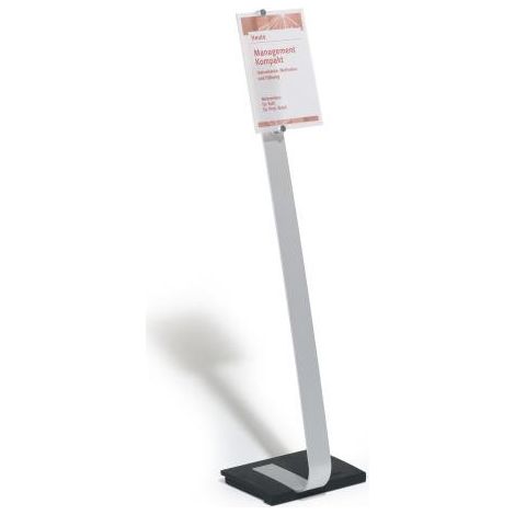Soporte de pie CRYSTAL SIGN  para formato DIN A4  aluminio (1/4)