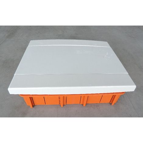 Coffret à encastrer (scellement) 1 rangée 12 modules blanc avec porte opaque et borniers 270x326x75mm IP40 (1/3)