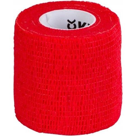 Bandage auto-adhésif pour chevaux KERBL EquiLastic rouge 5 cm
