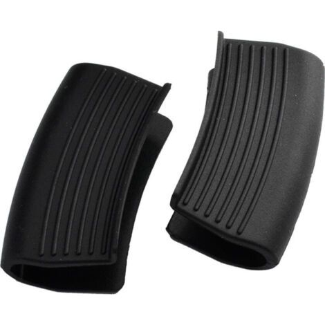 Lot de 2 cache-poignées en silicone résistants à la chaleur pour casseroles et poêles - Noir (1/4)