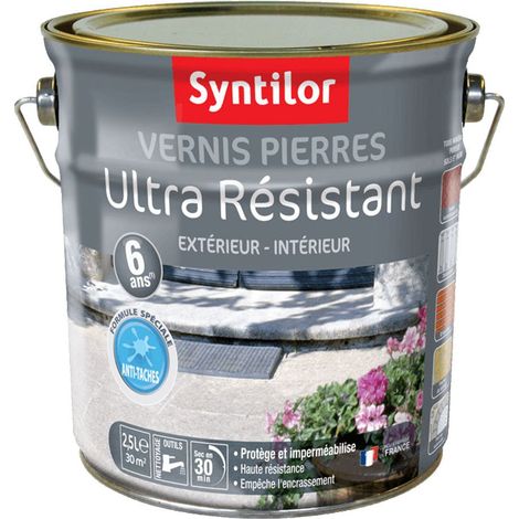 Vernis Pierres Ultra Résistant 6 Ans Incolore Satiné 2,5L (1/5)