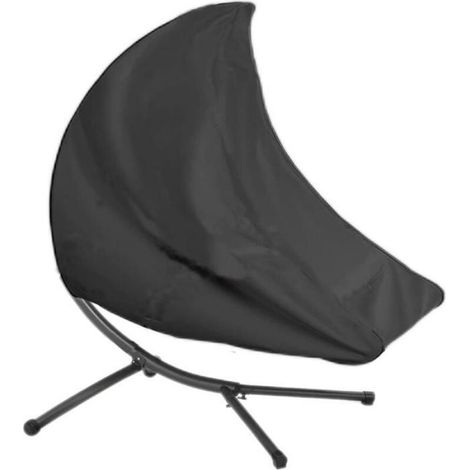 Housse transat suspendu - - Imperméable - Anti-UV - Tissu Oxford 420D - Noir (1/4)