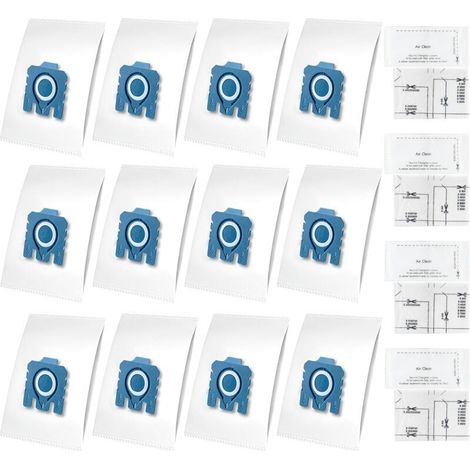 Sacchetti per aspirapolvere HyClean 3D FJM per Miele (12 sacchetti, 2 filtri motore, 2 filtri di scarico) Sacchetti per aspirapolvere Miele GN XXL Pack, alternativa a Miele 9917730 GN HyClean 3D (1/4)