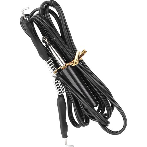 Cordon de Tatouage Portable avec Clip et Ressort en Silicone Noir - Accessoires Machine à Tatouer (1/5)