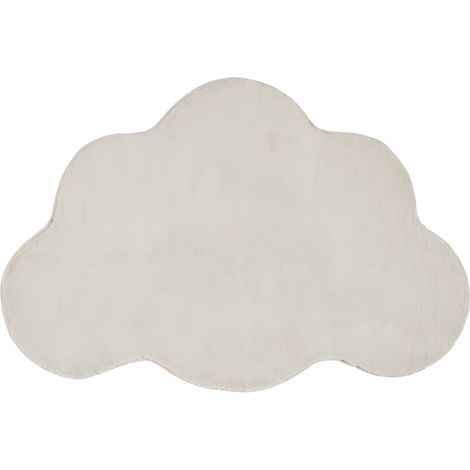 Tappeto Irregolare Beige Chiaro in Finta Pelliccia 80 x 120 cm a Pelo Lungo per Soggiorno Stile Moderno Parson (1/5)