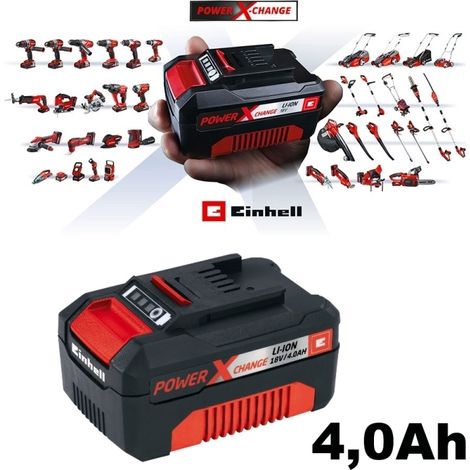Batteria al litio per elettroutensili Power X-Change 18V 4,0 Ah Einhell