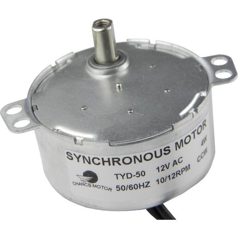 TYD-50 AC 12V Vitesse moteur synchrone 10-12RPM CCW le sens antihoraire arbre plat 4W Puissance (1/5)