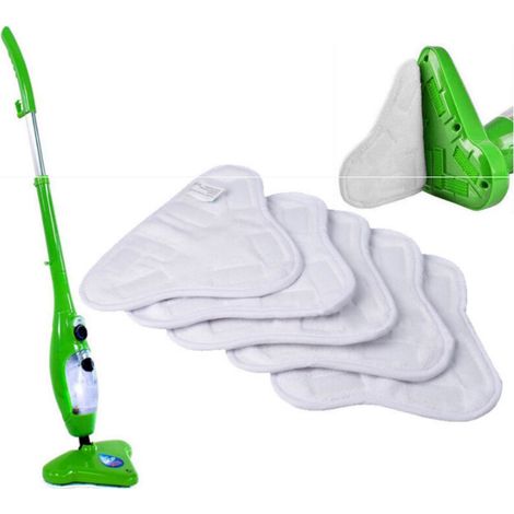 Lot de 5 tampons de rechange compatibles avec les tampons de balai à vapeur H2O H20 Mop X5 (1/4)