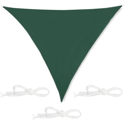 Voile d’ombrage, imperméable, en Polyester, Triangulaire, 3 x 3 x 3 m, pour Jardin et Balcon, Verte (1/5)