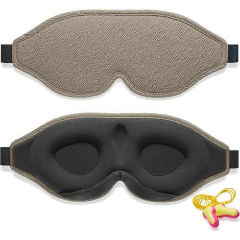 Innovativa maschera per dormire per uomini e donne, che blocca la luce al 100%, ideale per dormire, fare un pisolino, meditare e viaggiare.