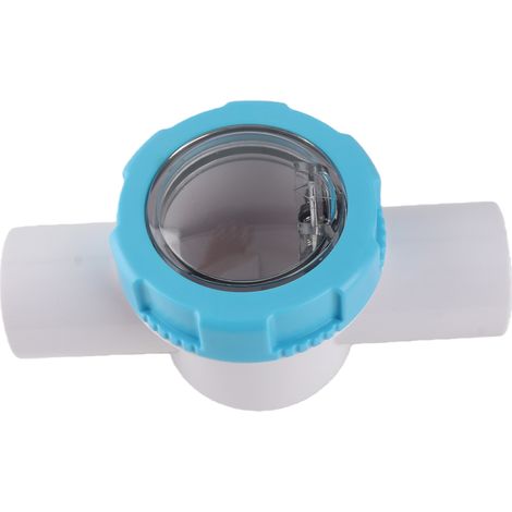 Clapet anti-retour 50mm 2 voies G1 1/2 avec tuyau transparent pour filtres de piscine – Équipement de sécurité et prévention du reflux (1 unité)