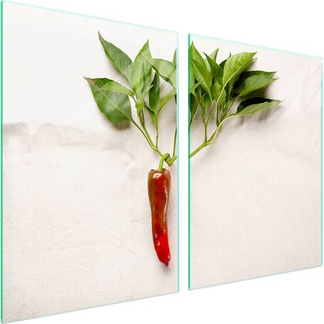 Plaque de protection en verre pour cuisinière 2x45x52 Chili (1/5)