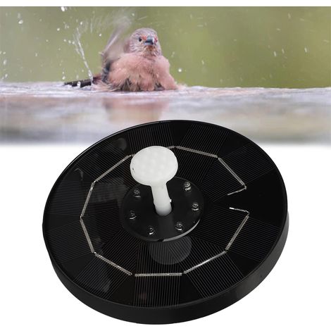 Fuente solar LED RGB de 3,5 W con bomba solar e iluminación de colores para estanques de pájaros, jardines, estanques pequeños, piscinas o acuarios. (1/5)
