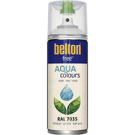 belton free Lackspray AQUAcolours 400 ml lichtgrau matt Sprühlacke (1/3)
