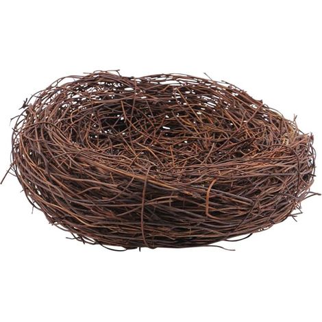 Bardusch - Nid d'oiseaux artificiels – Nid d'oiseau de Pâques chaud Nid d'oiseau artificiel respirant, nid d'oiseau artificiel, maison de nid d'oiseau, cage à oiseaux vintage, décoration de faux oise (1/4)