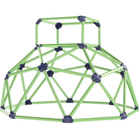 Dôme d'escalade Enfant 183 cm, Cage à Grimper en Plastique, résistant aux UV, imperméable, Aire de Jeux pour Enfants 3-8 Ans, intérieure et extérieure, Charge 90 kg, Assemblage Facile, Vert (1/5)