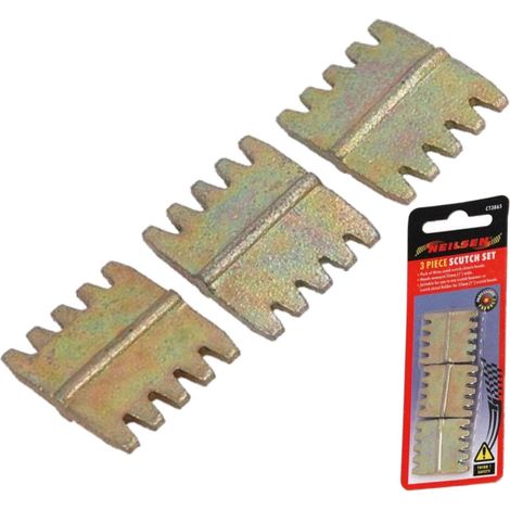 Neilsen 3pc Teeth Comb Scutch Set Replacement Claw Brick Combing Chipping 25mm