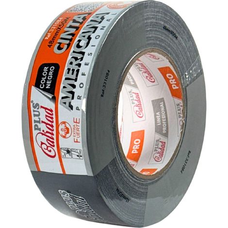 Ruban Toilé Extra-Résistant 48mm x 50m x 0,2mm Noir pour Emballage, Cartons de Déménagement, Réparations. Ruban adhésif pour Fermetures Sûres, Solides et Résistantes (01 Rouleau Noir). (1/5)