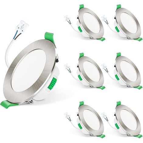 Spot LED Encastrable, 7W Dimmable IP65, Nickel Rond (1/5)