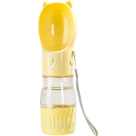 Dispensador de agua portátil e impermeable para perros con bebedero integrado, ideal para viajes y paseos. (1/5)