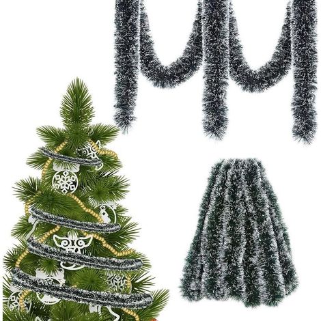 Decoration Noel,10M Guirlande Sapin Artificiel,Guirlande Noel Sapin,Guirlande Escalier Noel,Guirlande Verte,Guirlande De Noel,Guirlande De Sapin,Noel Et Festivals,pour Escalier Et Interieur Exterieur (1/5)