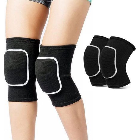 Genouillères - Lot de 2 - Taille L - Rembourrage en mousse épaisse - Manchon de protection respirant pour genouillères et br (1/4)