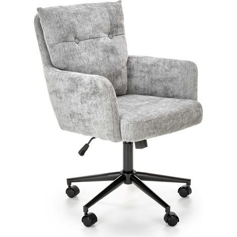 Fauteuil de bureau design tissu gris Persée (1/5)