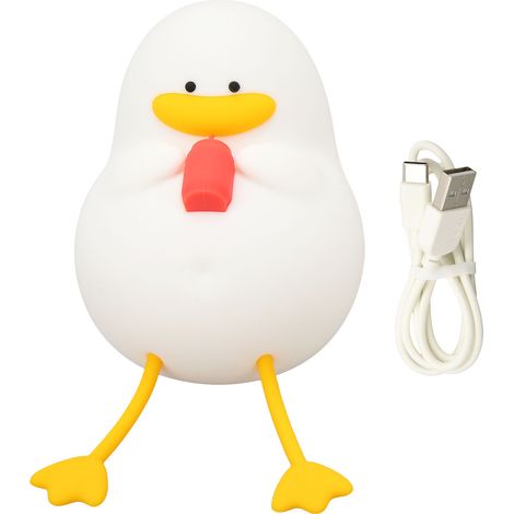 Veilleuse mignonne en Silicone en forme de canard, Protection des yeux, colorée, 3 niveaux de luminosité, chargeur USB, lampe de chevet pour chambre à coucher