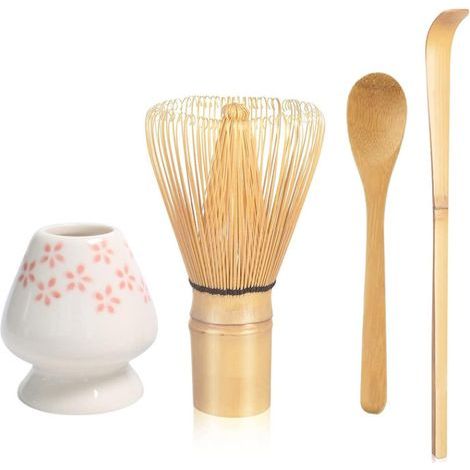 Matcha-Keramik-Utensilienset mit Ausgießer, Schneebesen und japanischem Löffel, komplettes traditionelles Set (1/2)