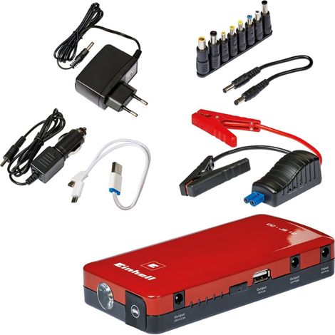 Avviatore emergenza auto CC-JS 12 con accumulatore Einhell 12V 400A USB (1/5)