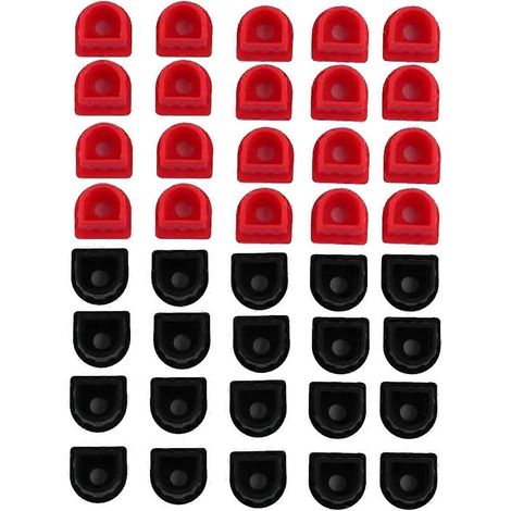 40 pièces Câble d'alimentation étanche à prise fixe rouge et noire (1/4)