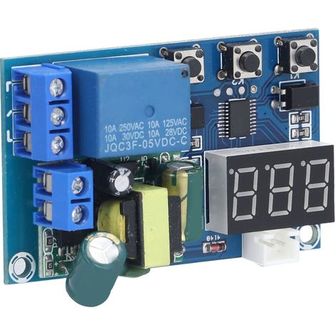 Relaismodul mit LED-Anzeige, automatischer Zeitverzögerung, Steuerplatine für industrielle Steuerungselektronik, 220 V (1/5)