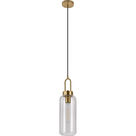 Suspension cylindrique en verre - Transparent - LUTON (1/2)