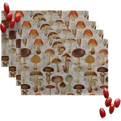 Vierteiliges Platzset – Platzsets – Festliche Platzsets – Abwaschbare Platzsets – Küchendekoration – Partydekoration – 30 x 45 cm (1/5)