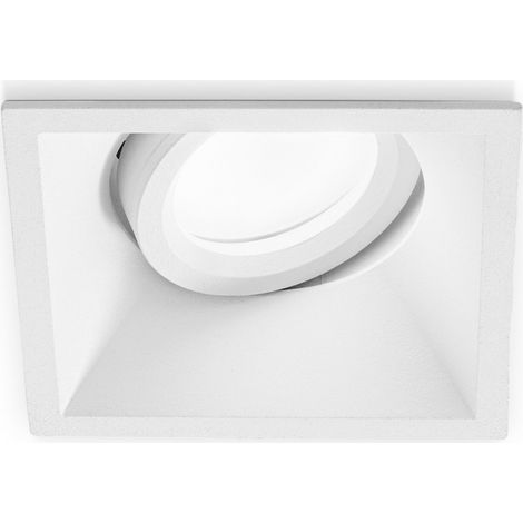 Faretto incasso gea led helios q gfa240 gu10 led ip20 orientabile alluminio spot direzionabile quadrato