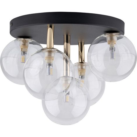 Nilos Deckenleuchte 758, schwarz/gold, von TK Lighting (1/5)