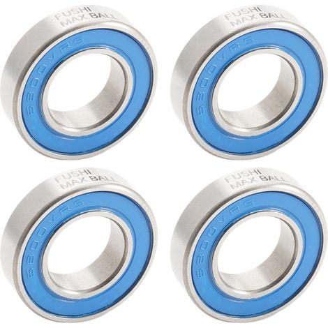 Lot de 4 roulements industriels 6800 - Dimensions : 10 x 19 x 5 mm - En acier chromé bleu scellé avec de la graisse - Roulement à billes 6800LLU Cart pour point de rotation du moyeu VTT (1/5)