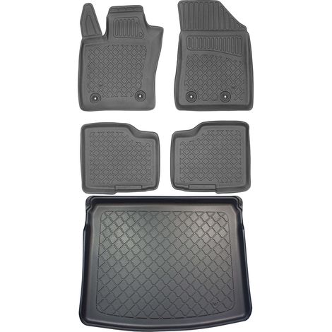 Tapis de coffre ARISTAR 193830G + tapis de sol ARISTAR 603830 - Jeep Compass II SUV à partir d'août 2017, OP2 avant - INSTALLABLES (1/5)