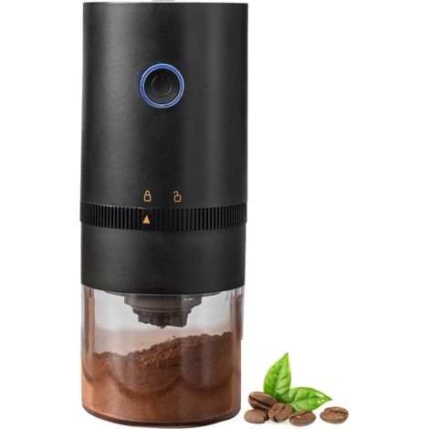 Moulin a Grains de Café,Fraise a Café Portable avec Brosse et Câble de Données pour Expresso Infusé a Froid,Verser Sur (1/5)