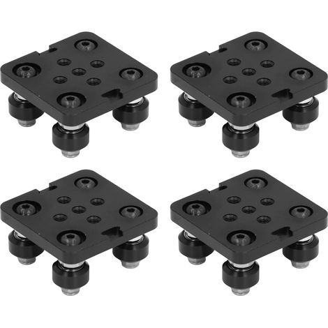 V-shaped wheel plate, small groove, CNC aluminum alloy gantry rod, black 3D printer parts, 4 pieces (1/5)