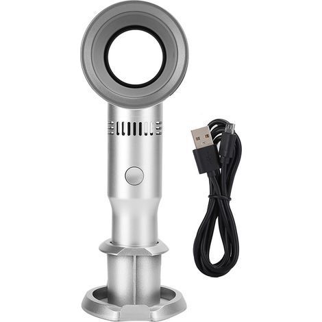 Wiederaufladbarer Mini-USB-Taschenventilator der 4. Generation für den Innen- und Außenbereich (Silber) (1/5)