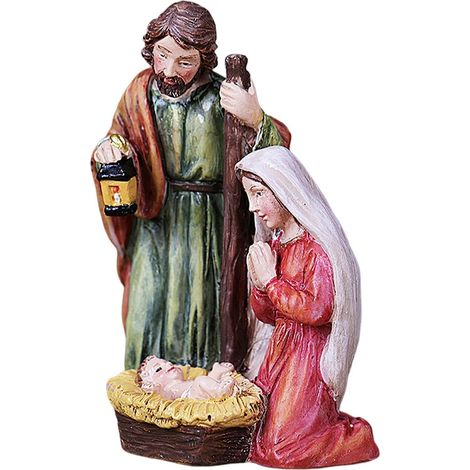 Holy Family Nativity Figurine Beautiful Holy Family Figurine Resin Sculpture of Jesus, Mary, and Joseph Ideal Religious Decoration for Housewarming Gifting and Holiday Celebrations (1/5)
